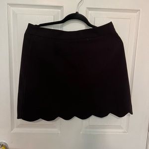 ASOS black scallop trim mini skirt
